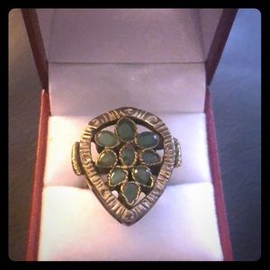 Boho Chic Unique Stone Ring Size 5 / 5.5